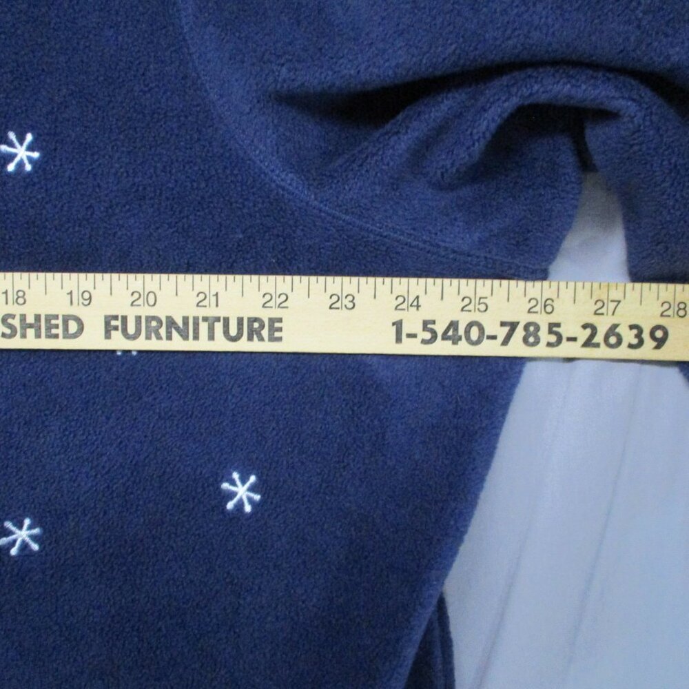 Croft & Borrow Sport Christmas Theme Fleece Full Zip Sweater Blue Size | 1X - Picture 7 of 12